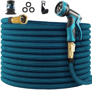 25FT/50FT/75FT/100FT 3750D Expandable Garden Hose With  Brass On/Off Ball Valve  USA MARKET